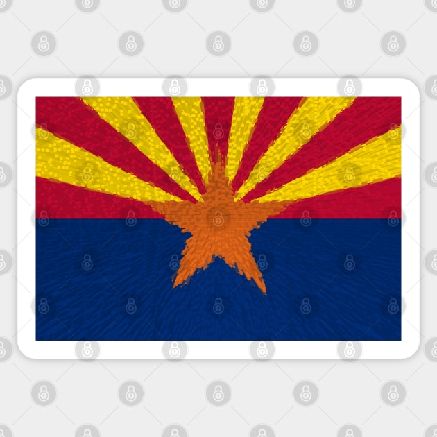 Extruded flag of Arizona Sticker by DrPen